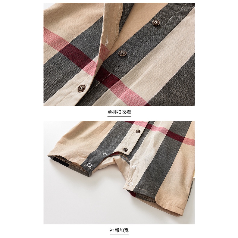 Áo Liền Quần Polo Tay Ngắn Thời Trang Cho Bé Trai 0-18 Tháng Tuổi