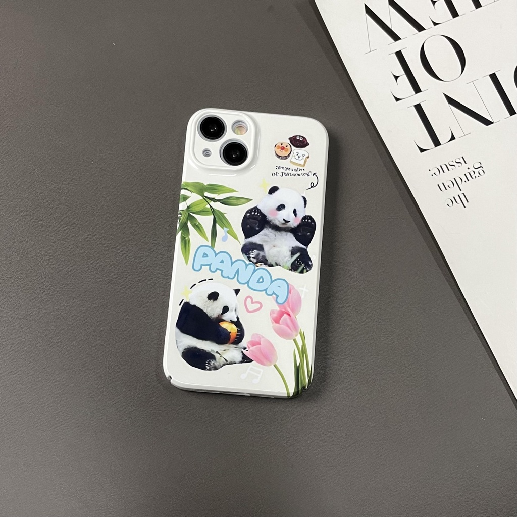 Ốp Điện Thoại Hình Ba Chú Gấu Trúc Dễ Thương Cho Apple 14pro / Huawei / vivo / OPPO / Xiaomi