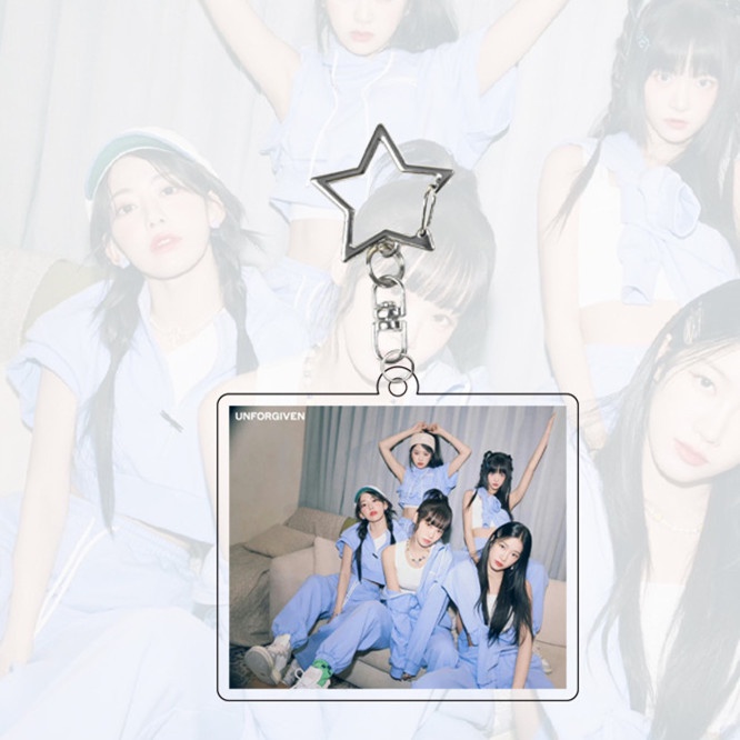 1 Móc Chìa Khóa Acrylic In Chữ Lesserafim KAZUHA SAKURA Enchae CHAEWON YUNJIN Dễ Thương