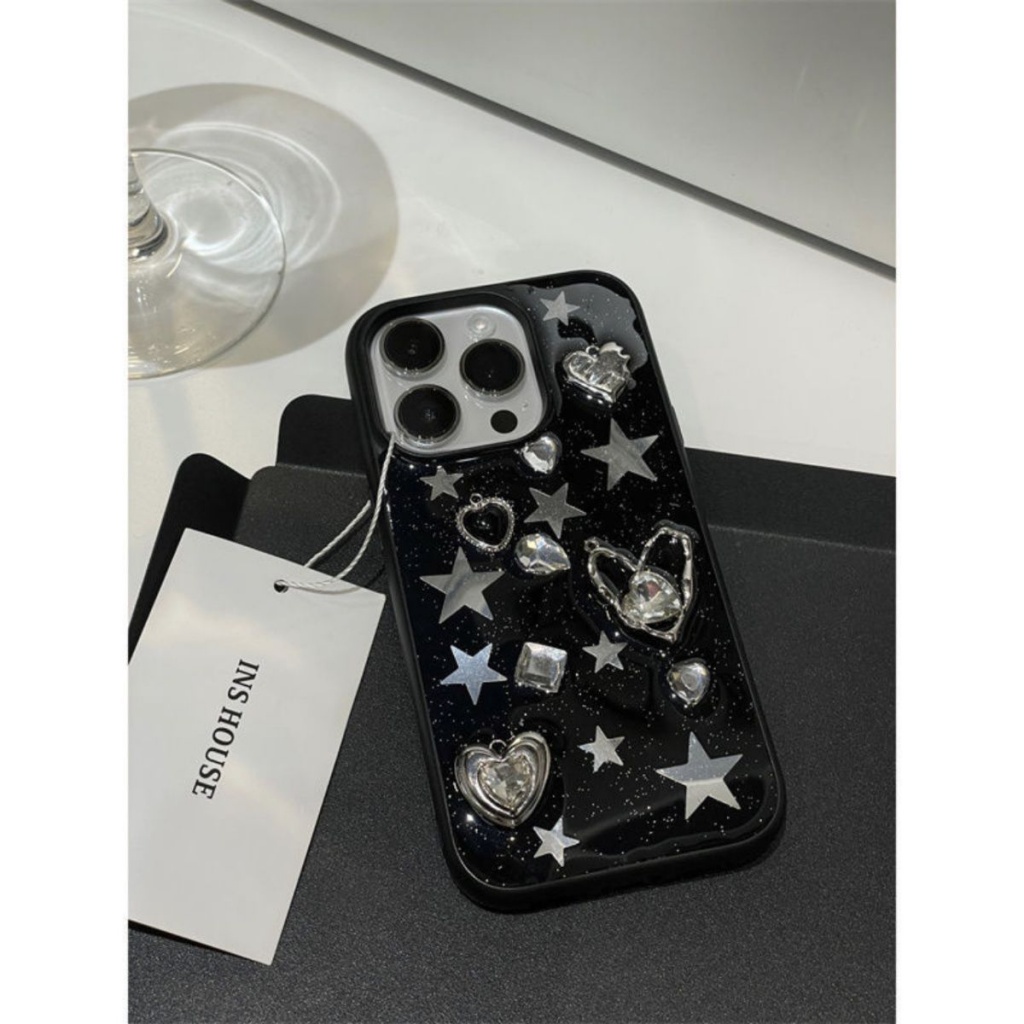 Ốp Điện Thoại Epoxy Màu Đen Chống Rơi Ba Chiều Cho Apple Iphone 14promax 13 11 14pro 13pro 14