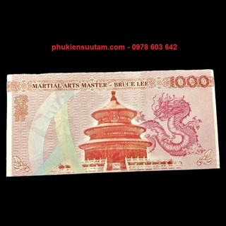 Tờ Lưu Niệm 1000 Kung Fu Lý Tiểu Long, kích thước: 16cm x 7.5cm, màu hồng - SP006028