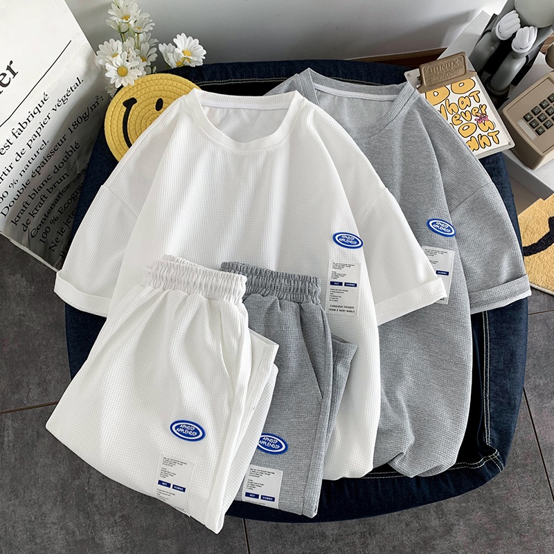 Set Áo Thun Ngắn Tay Và Quần Short Thể Thao Thời Trang Mùa Hè Cho Nam