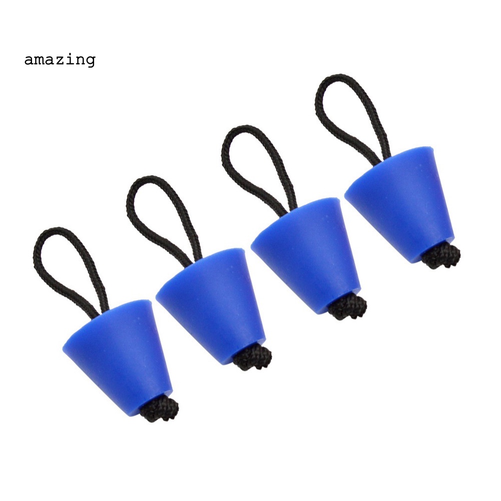 Set 4 Nút Chặn Lỗ Thoát Nước Thuyền Kayak Bơm Hơi Bằng Silicone