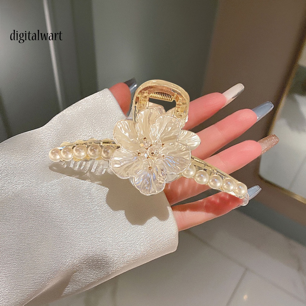 Kỹ Thuật Số| Kẹp Tóc Càng Cua Lớn Đính Ngọc Trai Giả Xinh Xắn Cho Nữ