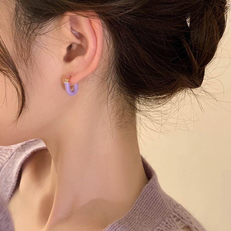 Đôi Khuyên Tai Hình Chữ U Phong Cách retro Pháp Thời Trang Cho Nữ 2023 Mới