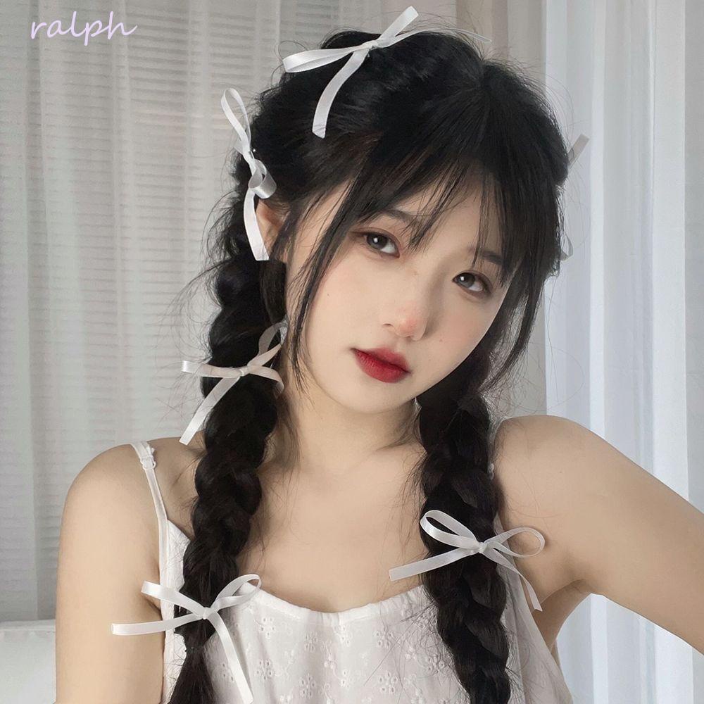 Kẹp Tóc Nơ Vải Ren Phong Cách Lolita Hàn Quốc Dễ Thương Cho Bé Gái