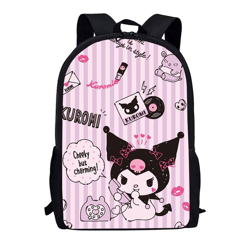 Balo Cỡ Lớn Chống Thấm Nước Thoáng Khí In Họa Tiết Sanrio Kuromi Thời Trang Cho Nam Và Nữ 1