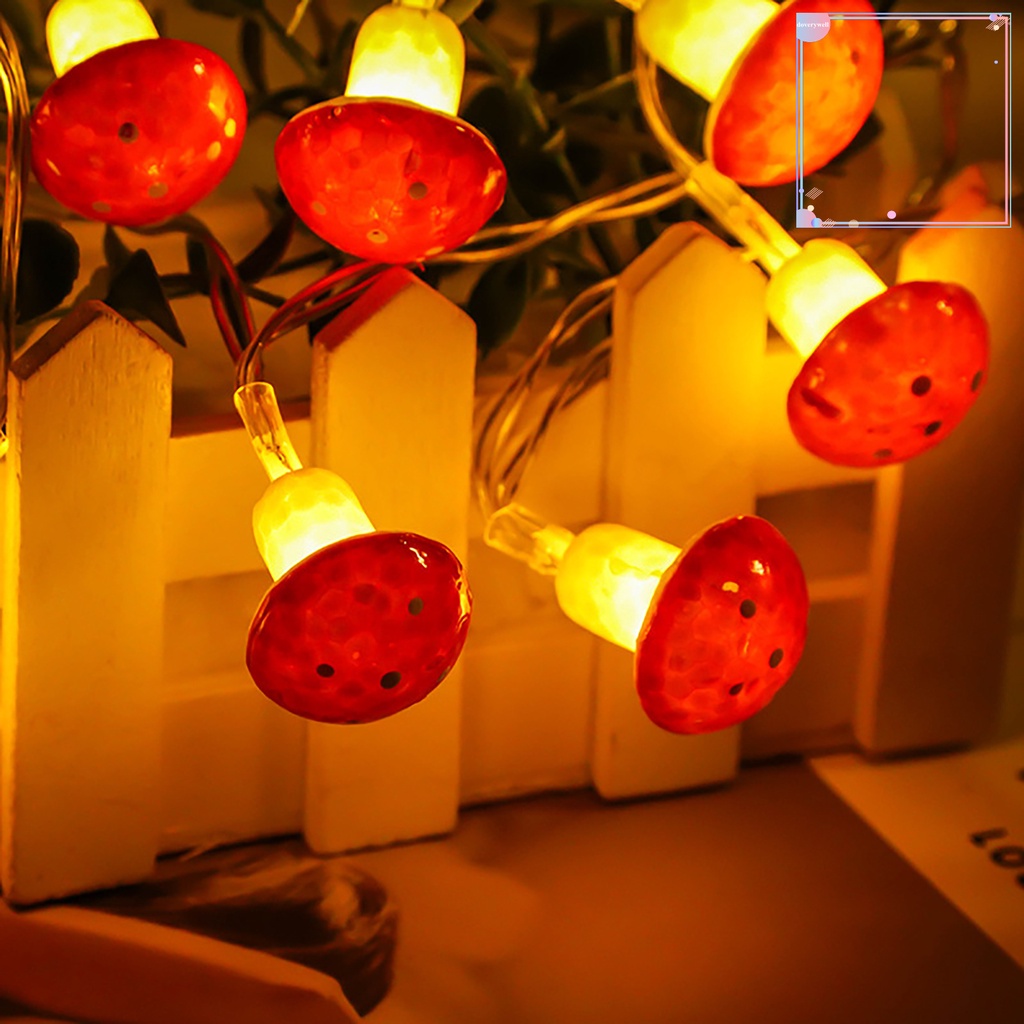 [DDJ] Dây Đèn LED Hình Nấm Mềm Mại Bảo Vệ Mắt Không Gây Chói Mắt Trang Trí Nhà Cửa / Tiệc Tùng