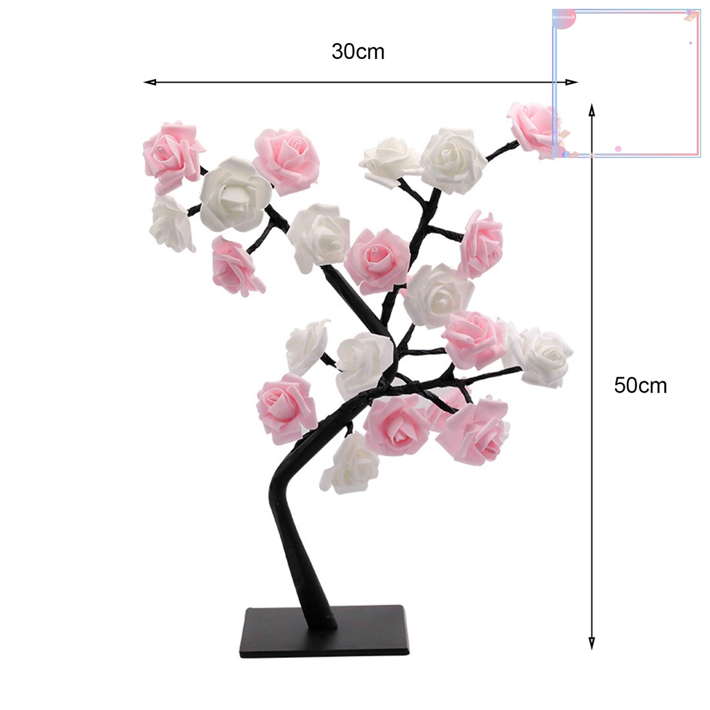 [DDJ] Đèn LED Để Bàn Hình Hoa Hồng Mềm Mại Công Suất Thấp Kết Nối Cổng USB Có Thể Tháo Rời