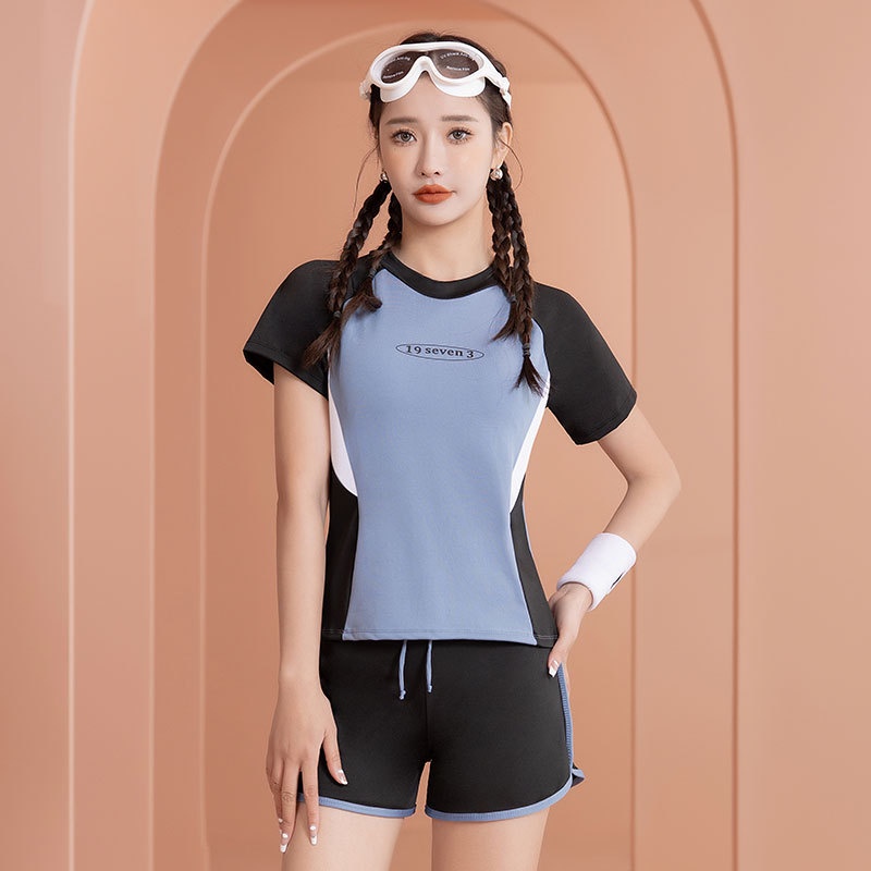 Bộ Đồ Bơi Thể Thao Ngắn Tay Thời Trang Dành Cho Nữ