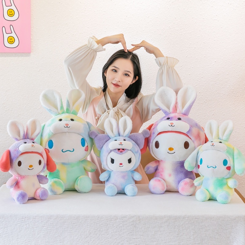 Thú Nhồi Bông Hình Chú Thỏ Sanrio Kuromi Melody Cinnamon Đáng Yêu