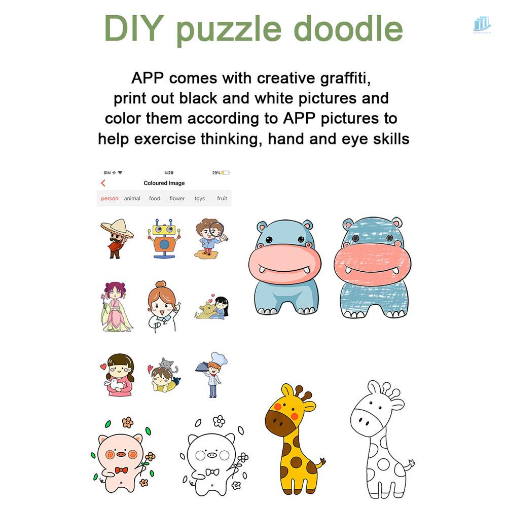 Camera Thông Minhwatchinone Màn Hình 2.4 Inch 1080P Kết Nối WiFi 180 Độ Kèm Phụ Kiện° Set 12 Bút Màu 4 + 4 + Ống Kính Xoay Bằng Giấy Dành Cho Trẻ Em