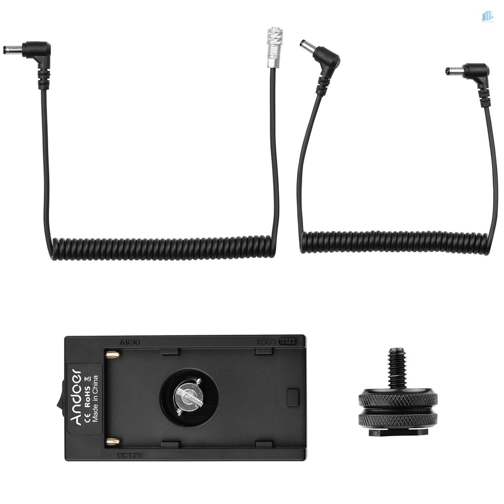 Bộ Chuyển Đổi Giá Đỡ Pin + Cáp Nguồn BMPCC 4K / 6Ks Cho smartwatchinone Andoer NP-F970 F750