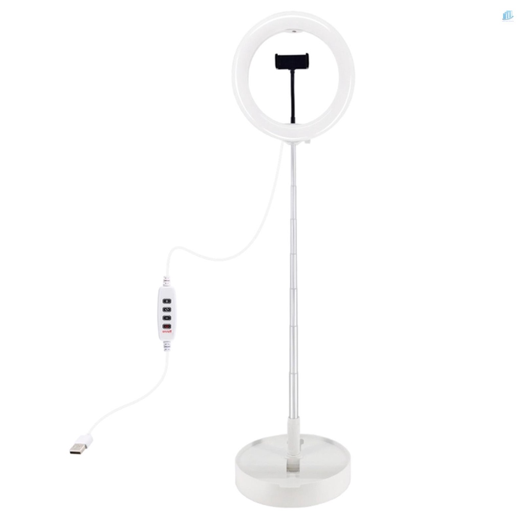 Đèn Led Chụp Ảnh PULUZ 10.2 inch Có Thể Điều Chỉnh Độ Sáng + Kẹp Gắn Điện Thoại Di Động / Phát Sóng Trực Tiếp