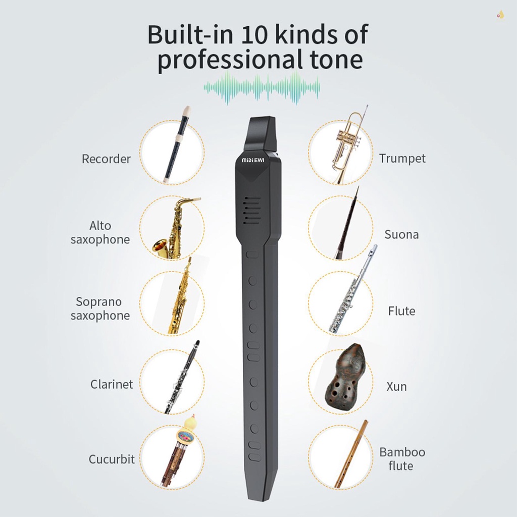 Thiết Bị Gió Điện Tử mynice BT Kỹ Thuật Số Có Thể Sạc Lại Hỗ Trợ 10 Tông Có Thể Điều Chỉnh Âm Lượng