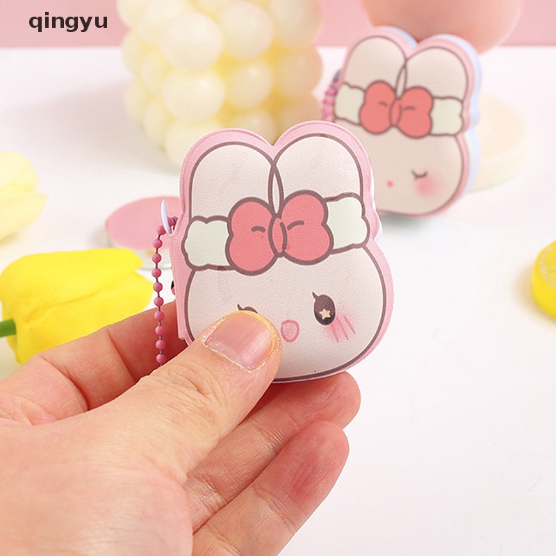 Set 80 Tờ Giấy Dán Ghi Chú Mềm Mại Họa Tiết Thỏ Hoạt Hình Sáng Tạo Giúp Giảm Căng Thẳng