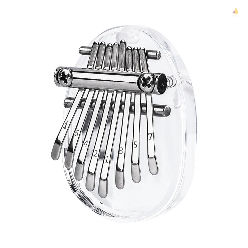 Đàn Kalimba 8 Phím Bằng Acrylic Trong Suốt Mini Đeo Ngón Tay