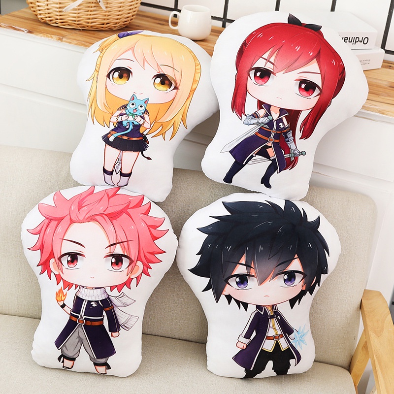 Thú Nhồi Bông Hình Manga Natsu / Lucy / Erza / Gray Hoạt Hình Fairy Tail