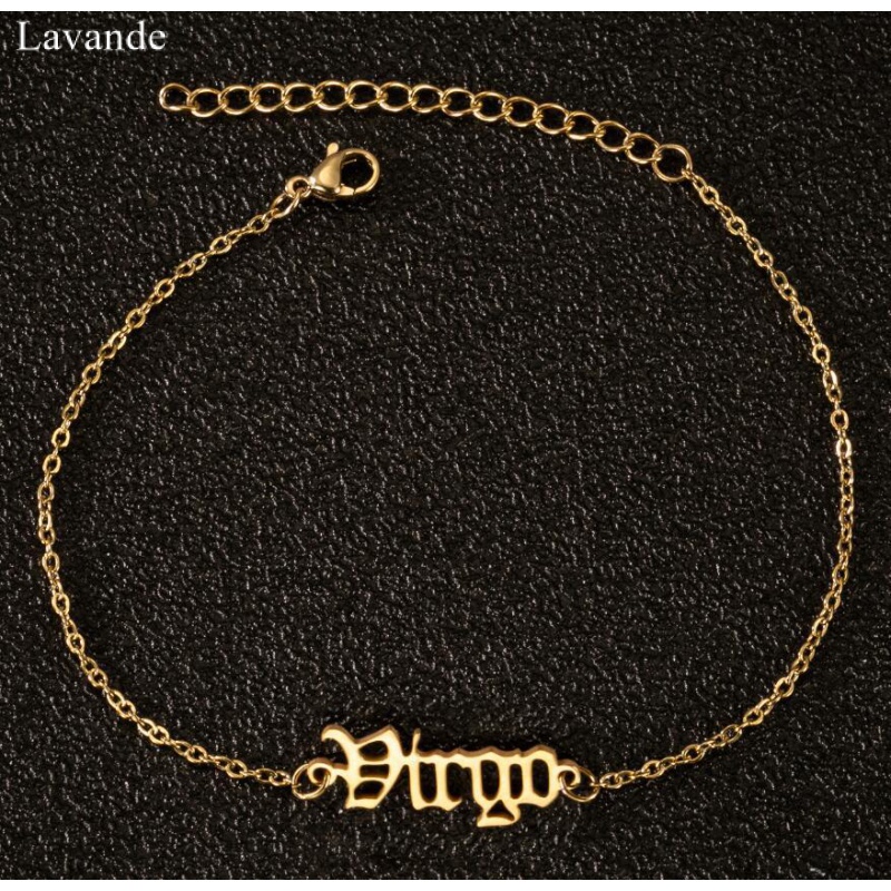 Lắc Chân Bằng Thép Không Gỉ Hình Cung Hoàng Đạo Phong Cách Âu Mỹ Thời Trang Mới