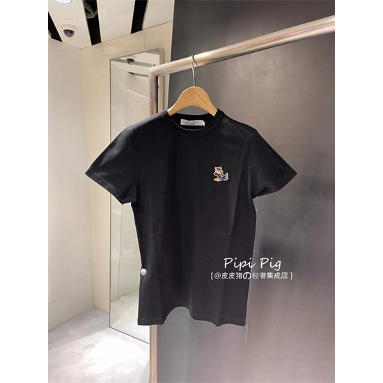 Áo Thun Ngắn Tay Thêu Hình Cáo Mặc Đầm 23MaisonKi Có Thẻ Treo Cho Nam Và Nữ