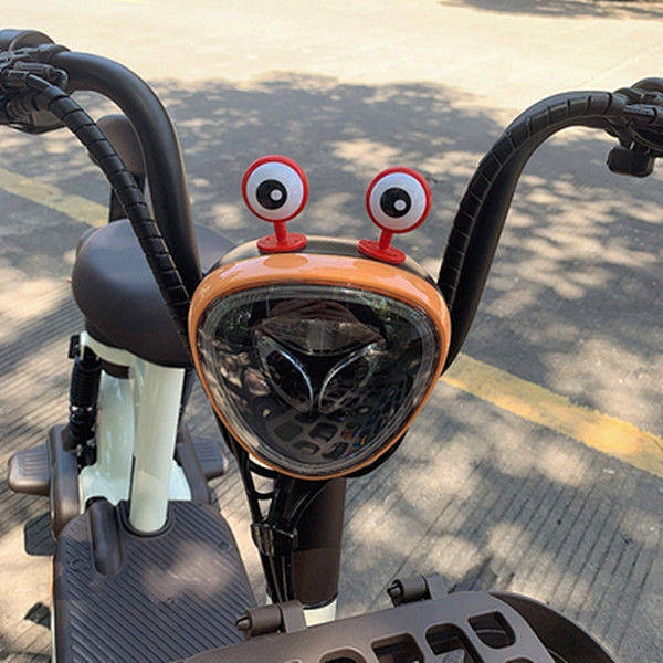 Electric Car Cute Decorations Battery Car Motorcycle Funny Big Eyes Motorcycle Accessories Car Decoration qH68