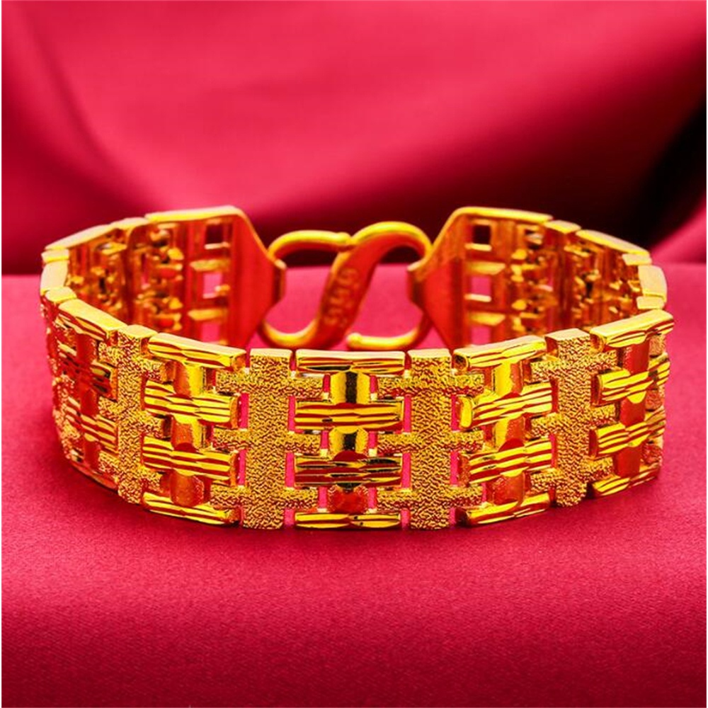 Vòng Tay Mạ Vàng 3d Cứng Thời Trang Cho Nam Nữ