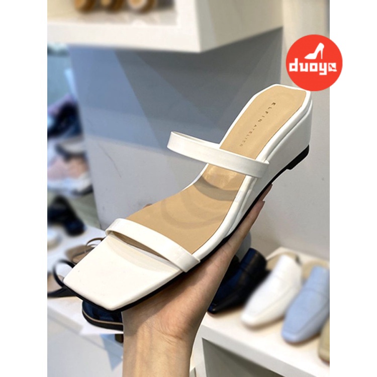 Duoya Hair Thẳng ~ [Hàng Có Sẵn] Dép Cao Gót Sandal Đế Phẳng Màu Nude Đơn Giản Cho Nữ Miễn Phí Vận Chuyển