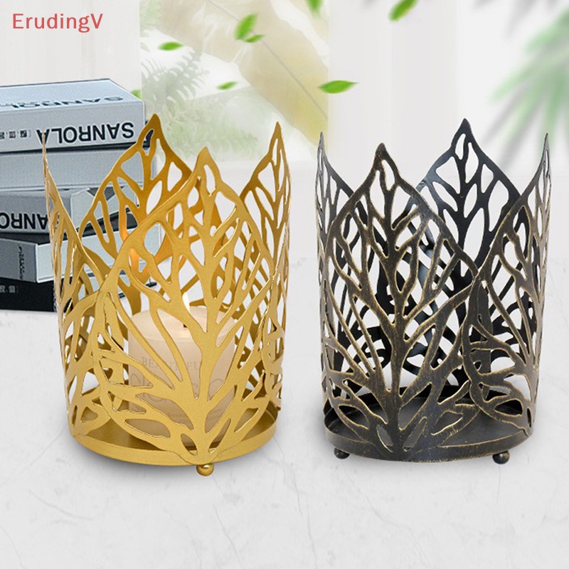 Giá Đỡ Đèn Hình Chiếc Lá Bằng Kim Loại Độc Đáo Trang Trí Bàn Tiệc Cưới