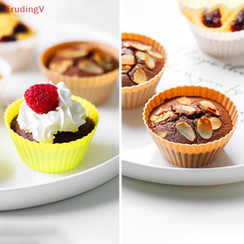 Bộ 7 Khuôn Silicone Làm Bánh Muffin Chống Nhiệt Có Thể Tái Sử Dụng