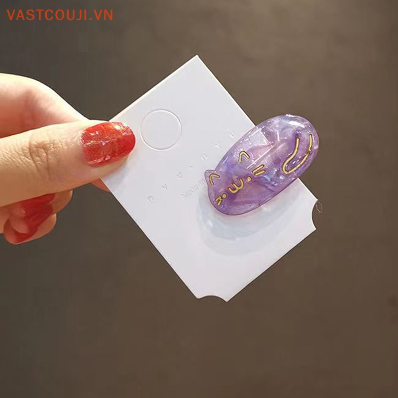 Kẹp Tóc Hình Mèo Acetate Nhỏ Xinh Đáng Yêu Thời Trang Hàn Quốc Cho Nữ