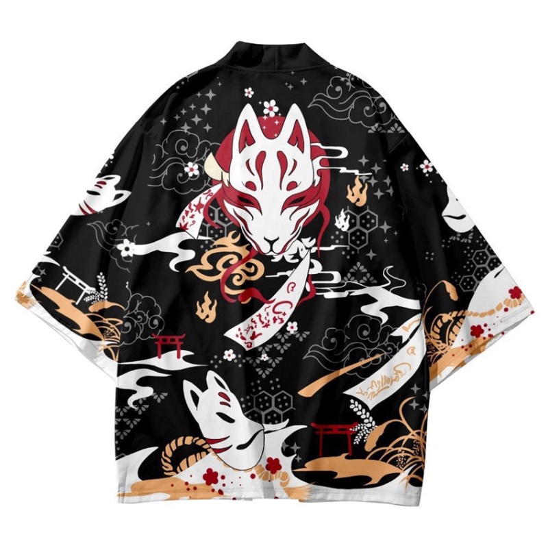 Áo Khoác Kimono Tay 3 / 4 Họa Tiết Anime Nhật Bản Harajuku Mùa Hè 2023 Cho Nam Nữ