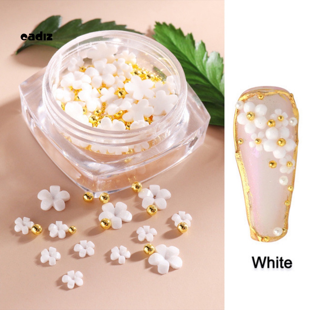 1 Hộp Cánh Hoa 3D Bằng Nhựa Resin Dùng Trang Trí Móng Tay DIY