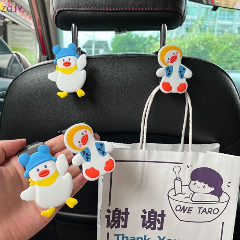 Set 2 Móc Treo Đồ Gắn Ghế Ngồi Xe Hơi Trang Trí Nội Thất Hình Động Vật Dễ Thương Mới