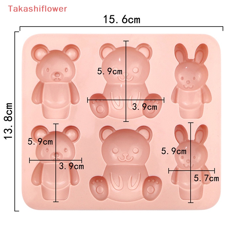 Khuôn Silicon Làm Bánh / Sô Cô La Hình Gấu Hoạt Hình Dễ Thương