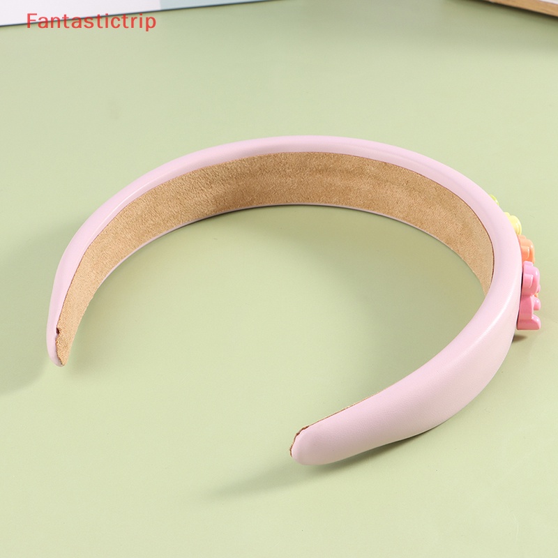 Băng Đô Cài Tóc Bằng Xốp Màu Kẹo Hình Gấu Dễ Thương Cho Bạn Gái