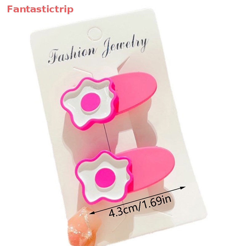 Set 2 Kẹp Tóc Lượn Sóng Màu Kẹo Hình Động Vật Hoạt Hình Dễ Thương Thời Trang Công Chúa Cho Bé Gái