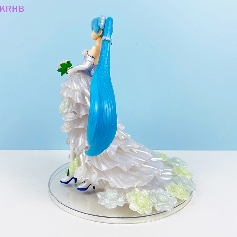Mô Hình Nhân Vật Hatsune Miku Mặc Đầm Cưới 18cm Mới