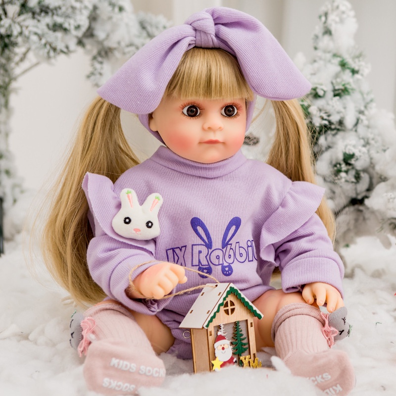 Búp Bê Barbie Cao Su Silicone Mềm 55cm 22inch Đồ Chơi Cho Bé Gái