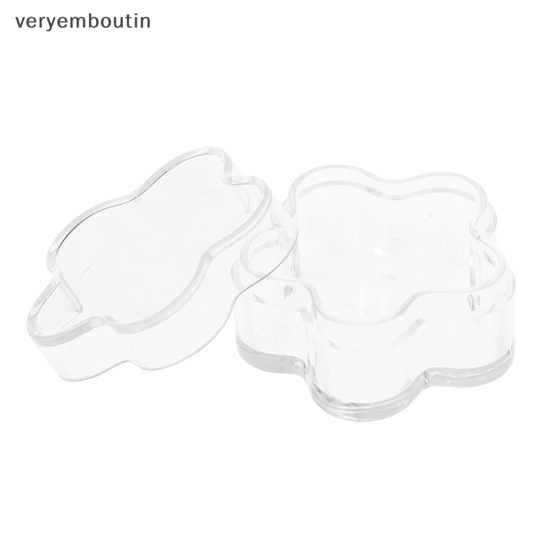 Set 10 Hũ Nhựa Rỗng Trong Suốt Mini Hình Bông Hoa Đựng Kem Tiện Lợi