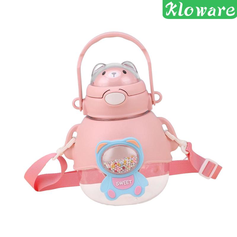 Bình Nước Có Ống Hút Họa Tiết Hoạt Hình Dành Cho Thanh Thiếu Niên Cắm Trại