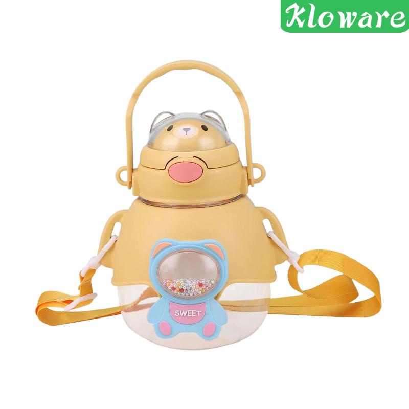 Bình Nước Có Ống Hút Họa Tiết Hoạt Hình Dành Cho Thanh Thiếu Niên Cắm Trại