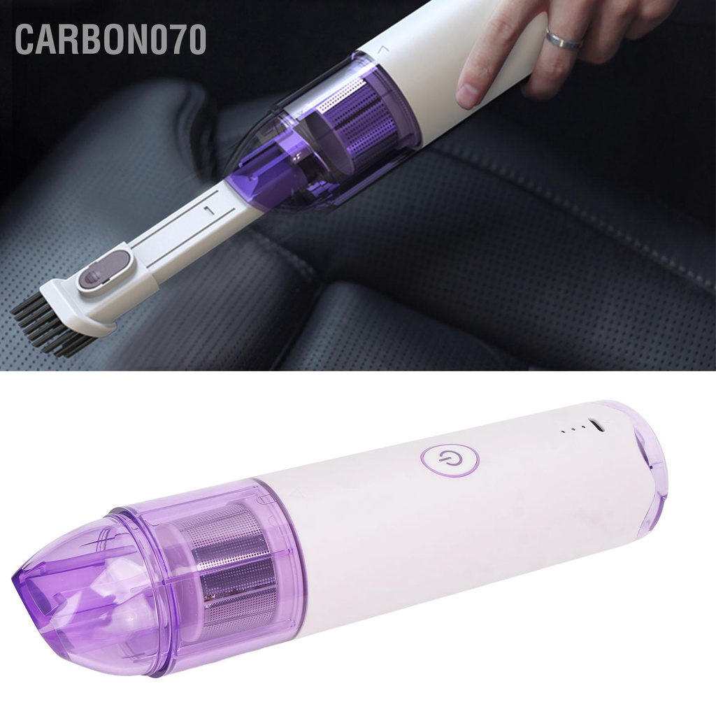 Carbon070 Máy Hút Bụi Ô Tô Không Dây Di Động Công Suất Cao 5000Pa Bơm Hơi Kép Sử Dụng Cầm Tay Mini