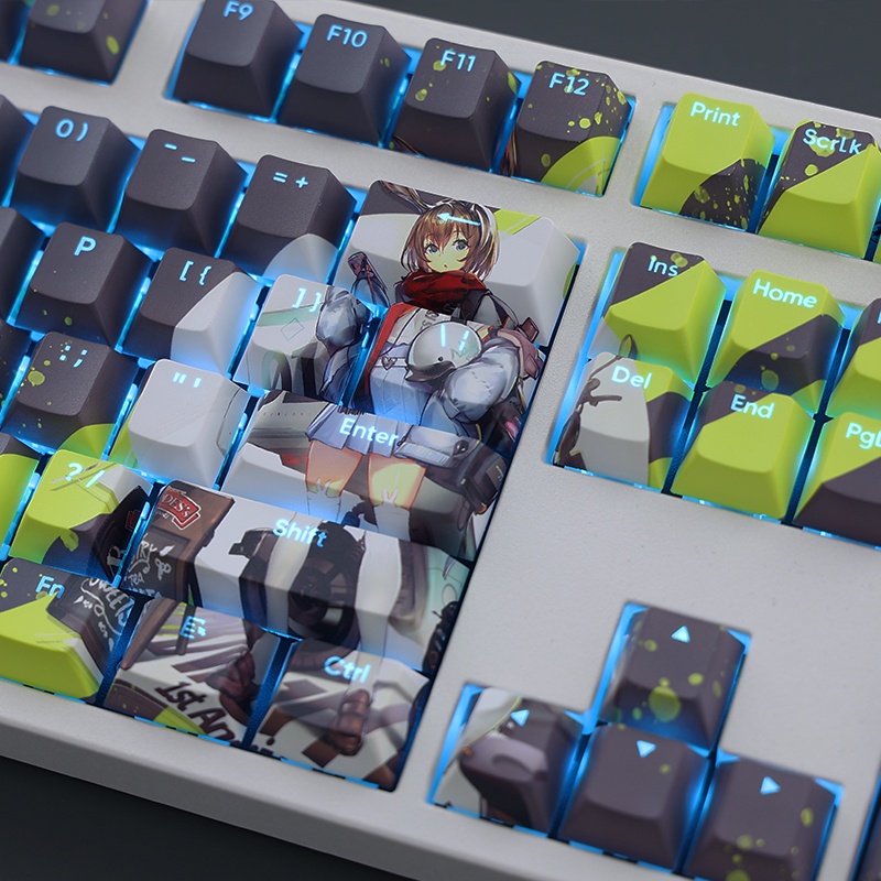 Amiya Keycaps Cherry Profile Arknights Anime PBT Dye Sub Bàn Phím Cơ Keycap