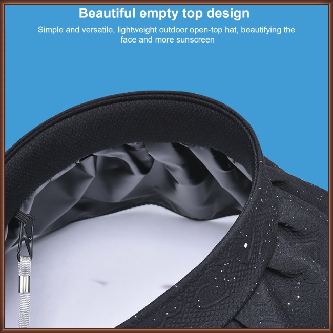 Nón Rộng Vành Hở Chóp Chống Tia Uv Thời Trang Đi Biển Mùa Hè Cho Nữ