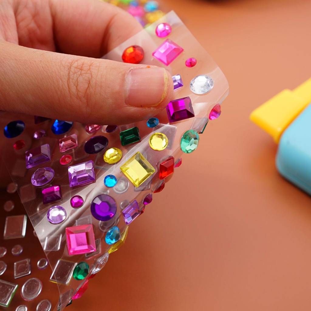 Sticker Đá Quý 3D Tự Dính Dùng Trang Trí Cho Trẻ Nhỏ J8V6