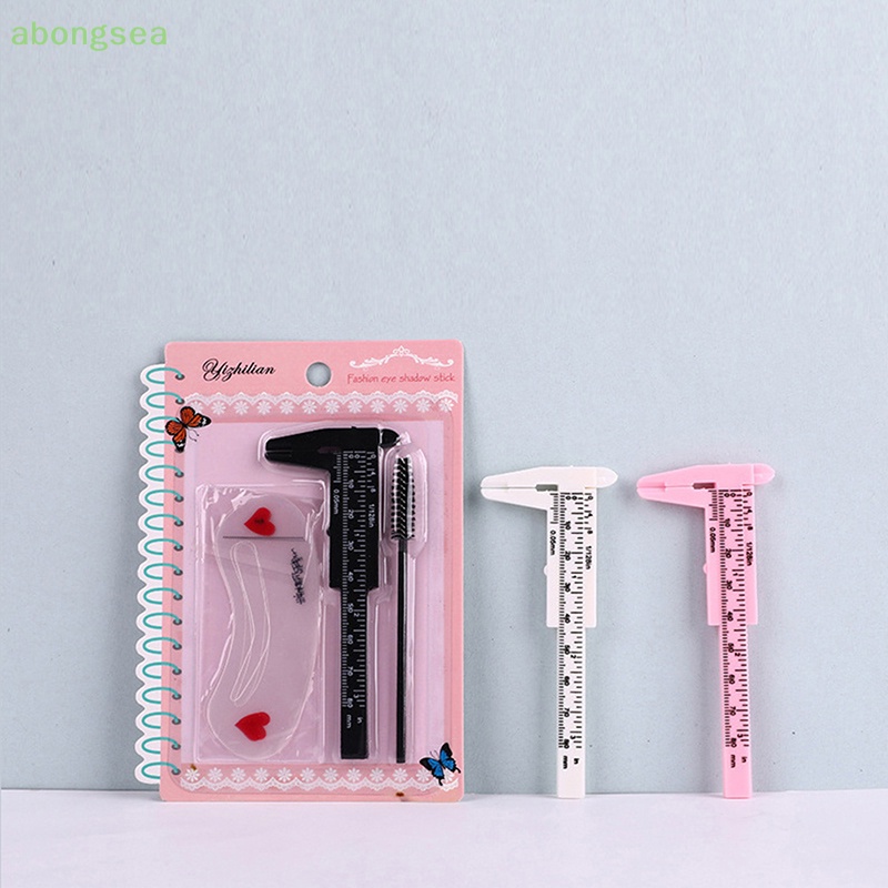 Set 3 Thước Cặp Vẽ Lông Mày Bằng Nhựa Tiện Dụng