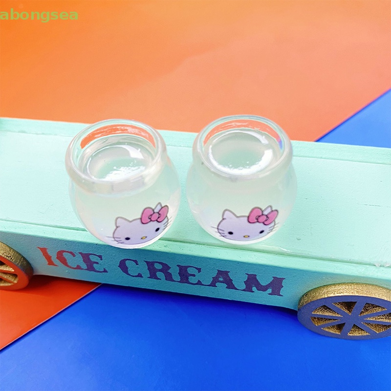 SANRIO Set 2 Bình Đựng Mật Ong Mini Bongsea Bằng Nhựa Resin Thủ Công Ba Chiều Phát Sáng DIY