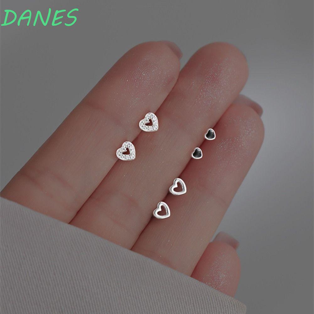 Bông Tai Hình Trái Tim Đơn Giản Phong Cách Hàn Quốc