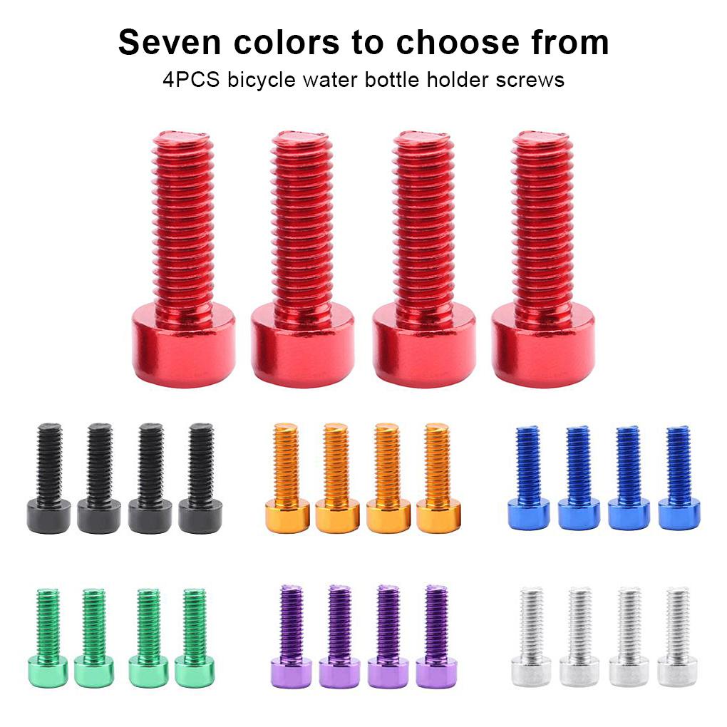 Set 4 Ốc Vít Gắn Bình Nước Xe Đạp Leo Núi Màu Sắc Trơn Thay Thế