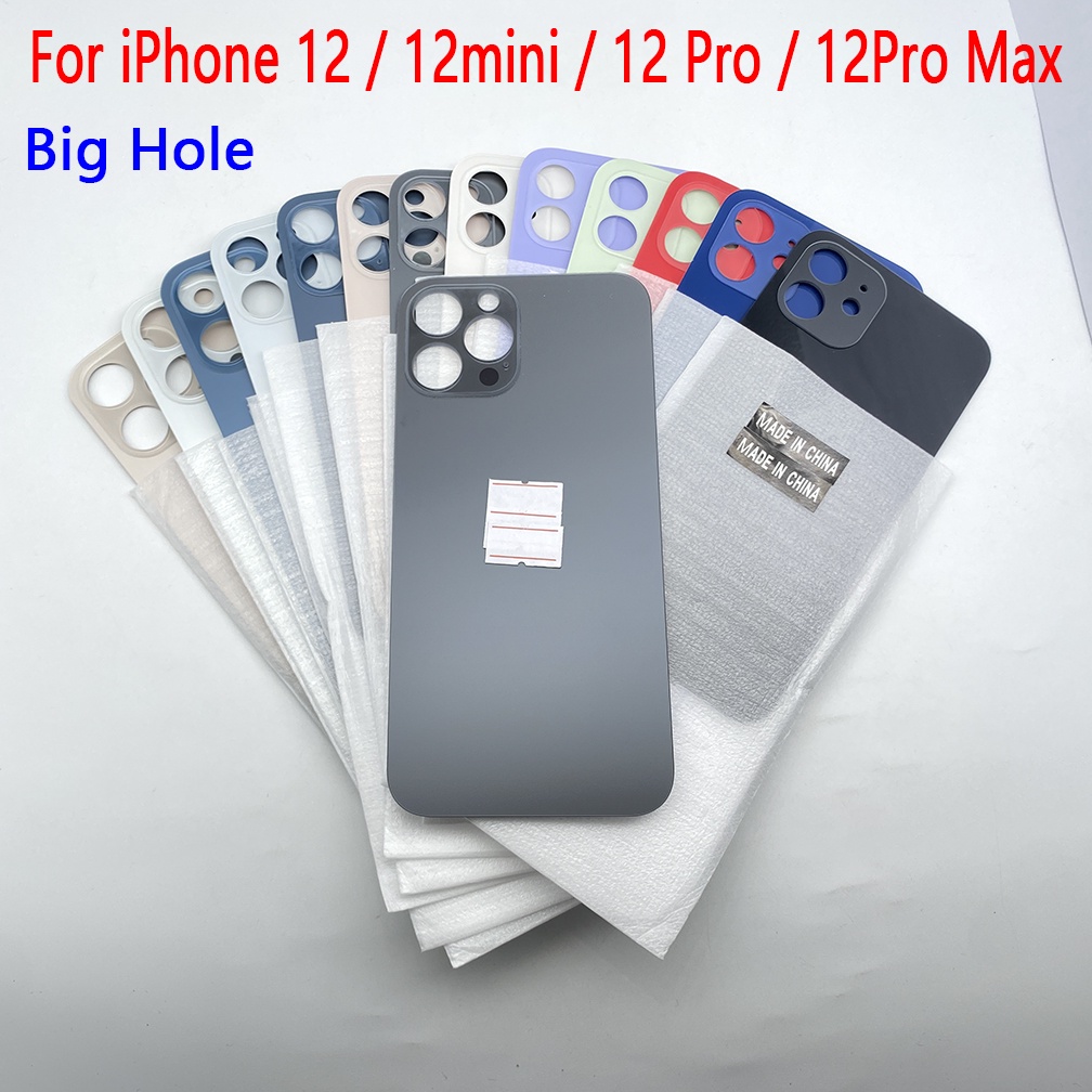 Nắp Đậy Pin Điện Thoại Mặt Sau Bằng Kính Thay Thế Chuyên Dụng Cho iPhone 12 12 Mini Pro Max